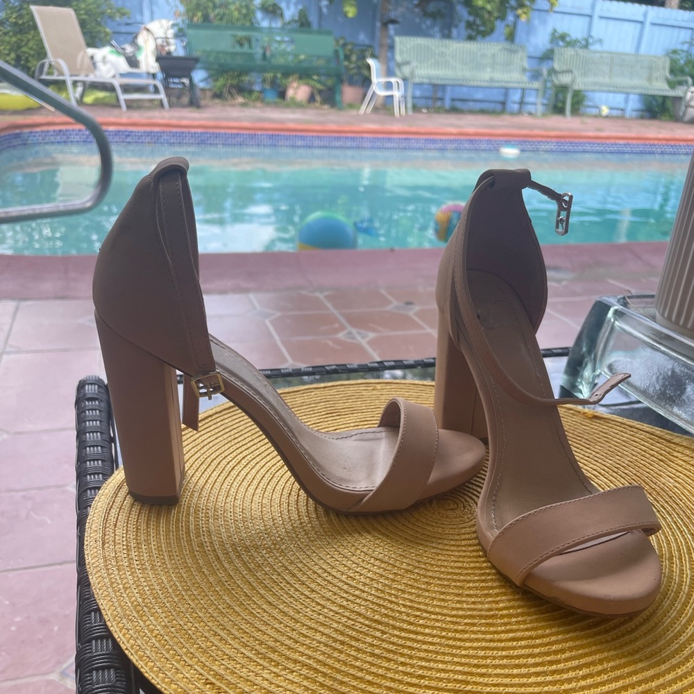 Elegant Tan High Heel Sandals